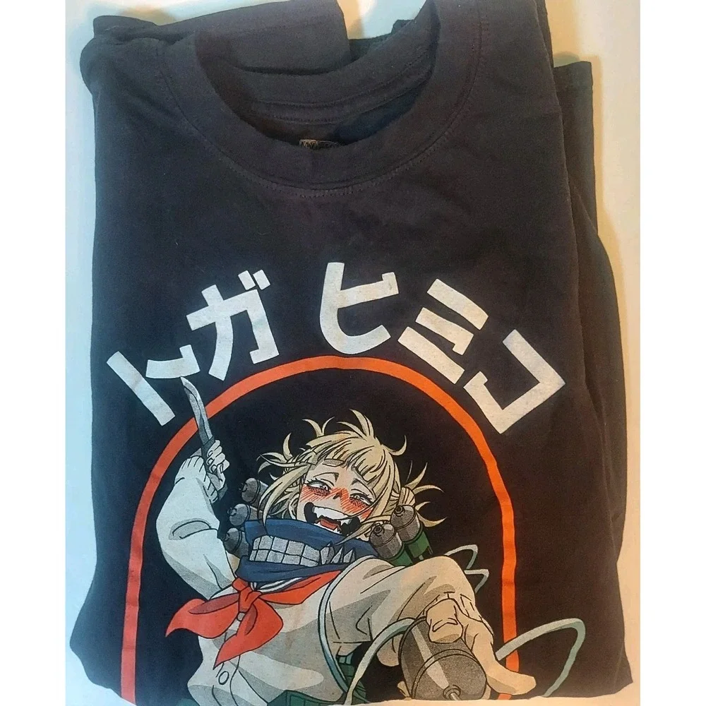 My Hero Academia Shirt Mens‎ XL Black Graphic Print Short Sleeve Retro Anime Tee